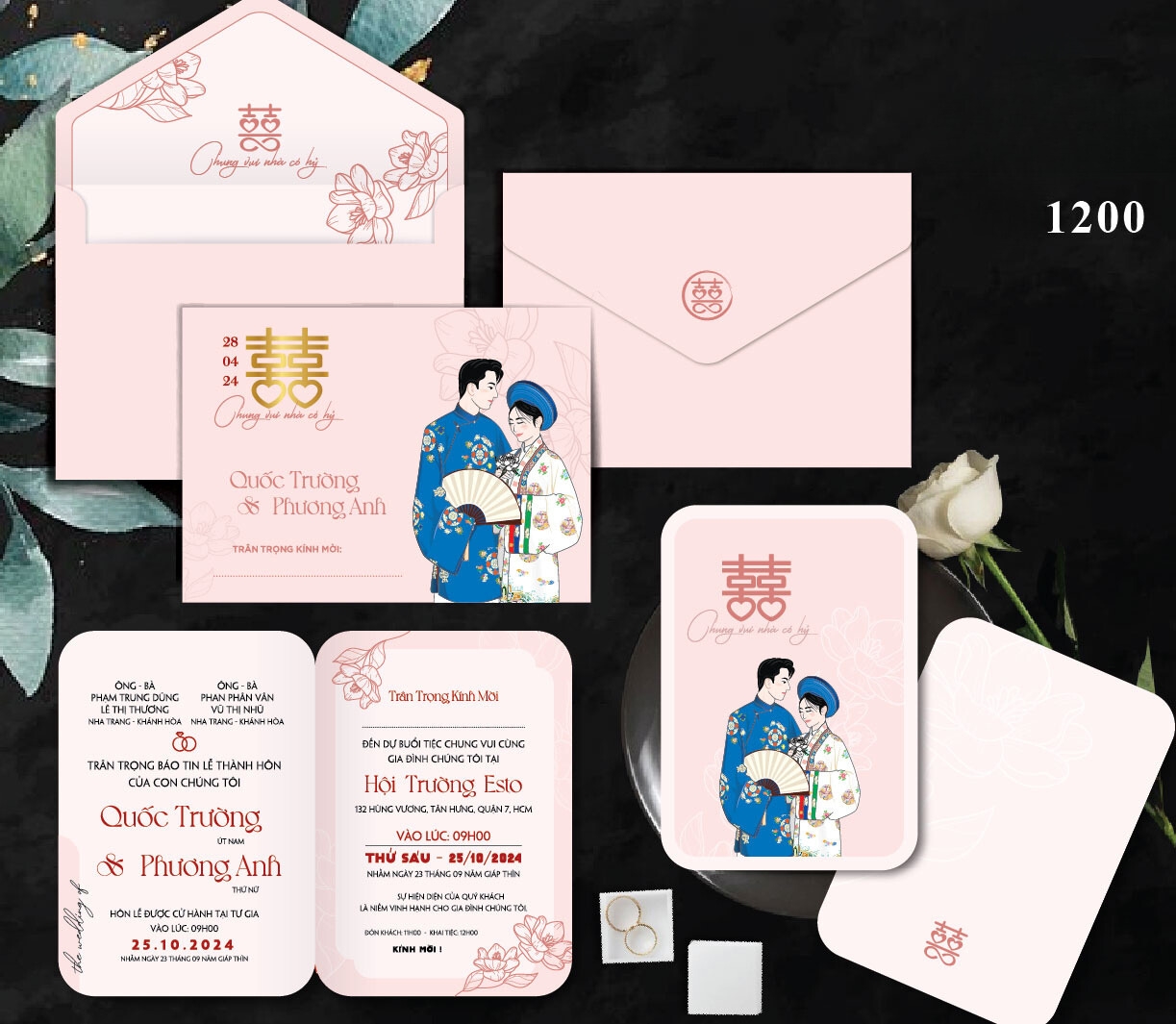 Thiệp Cưới PQ 1200